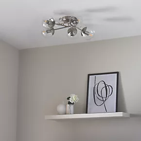 Quay Design Turner LED 5-Lamp Ceiling Light Satin Nickel 20W 470lm 8 Quay Design Turner LED 5-Lamp Ceiling Light Satin Nickel 20W 470lm - Image 6