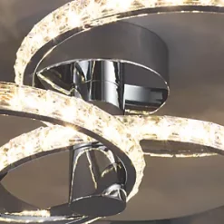 Quay Design Reena LED Semi-Flush Light Chrome 18W 1766lm 10 Quay Design Reena LED Semi-Flush Light Chrome 18W 1766lm -Indoor Lighting Sales Store 572VG A2