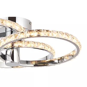 Quay Design Reena LED Semi-Flush Light Chrome 18W 1766lm 6 Quay Design Reena LED Semi-Flush Light Chrome 18W 1766lm - Image 4