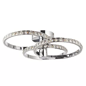 Quay Design Reena LED Semi-Flush Light Chrome 18W 1766lm 8 Quay Design Reena LED Semi-Flush Light Chrome 18W 1766lm - Image 6