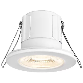 LAP Optimus Fixed Fire Rated LED Downlight White / Chrome / Satin Nickel 4W 500lm 3 LAP Optimus Fixed Fire Rated LED Downlight White / Chrome / Satin Nickel 4W 500lm