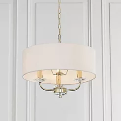 Quay Design Polaris 3-Light Pendant Brass Effect