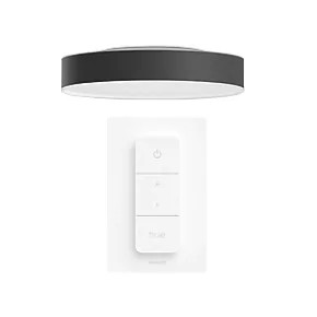 Philips Hue Ambiance Enrave LED Ceiling Light Black 19.2W 1900-2450lm 3 Philips Hue Ambiance Enrave LED Ceiling Light Black 19.2W 1900-2450lm