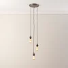 Quay Design Cable Set 3-Light Cable Set Pendant Satin Pewter 2 Quay Design Cable Set 3-Light Cable Set Pendant Satin Pewter -Indoor Lighting Sales Store 599VG P