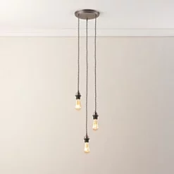 Quay Design Cable Set 3-Light Cable Set Pendant Satin Pewter
