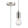 Knightsbridge 8270LBC Contemporary Long Pendant Brushed Chrome 2 Knightsbridge 8270LBC Contemporary Long Pendant Brushed Chrome -Indoor Lighting Sales Store 603TY P