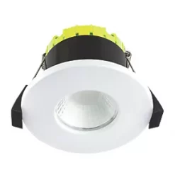 Luceco FType Fixed Fire Rated LED Downlight Matt White 4W 400lm