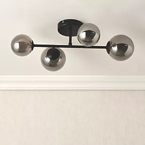 Quay Design Leo LED 4-Light Flush Light Matt Black 8W 200lm 6 Quay Design Leo LED 4-Light Flush Light Matt Black 8W 200lm - Image 4