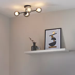 Quay Design Leo LED 4-Light Flush Light Matt Black 8W 200lm 8 Quay Design Leo LED 4-Light Flush Light Matt Black 8W 200lm - Image 6