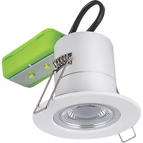 Luceco F-ECO Fixed Fire Rated LED Downlight White 5W 450lm 3 Luceco F-ECO Fixed Fire Rated LED Downlight White 5W 450lm