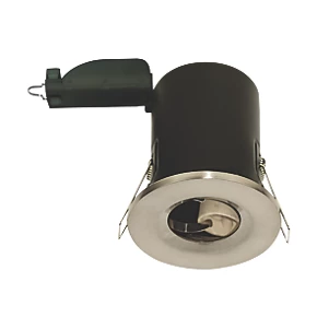 LAP Fixed Fire Rated Downlight Brushed Steel 3 LAP Fixed Fire Rated Downlight Brushed Steel