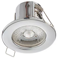 LAP Cosmoseco Fixed Fire Rated LED Downlight Chrome 5.8W 450lm 9 LAP Cosmoseco Fixed Fire Rated LED Downlight Chrome 5.8W 450lm -Indoor Lighting Sales Store 675PP A3