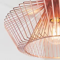 Quay Design Kuma Metal Caged Pendant Copper 13 Quay Design Kuma Metal Caged Pendant Copper -Indoor Lighting Sales Store 682VG A5