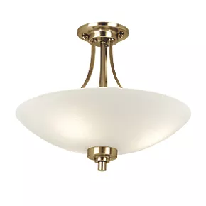 Quay Design Brooke Ceiling Flush Light Antique brass 4 Quay Design Brooke Ceiling Flush Light Antique brass - Image 2