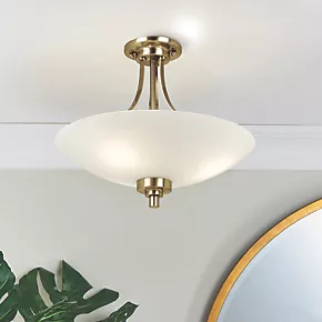 Quay Design Brooke Ceiling Flush Light Antique brass 3 Quay Design Brooke Ceiling Flush Light Antique brass