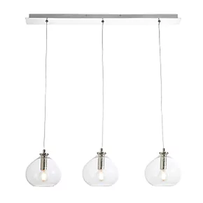 Quay Design Willow 3-Light Bar Pendant Bright Nickel 6 Quay Design Willow 3-Light Bar Pendant Bright Nickel - Image 4