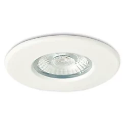 Collingwood H2 Lite 500 Fixed Fire Rated LED Downlight Matt White 5W 500lm