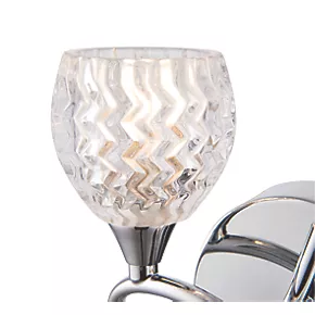 Quay Design Isabella LED Twin Wall Light Chrome 2.5W 200lm 5 Quay Design Isabella LED Twin Wall Light Chrome 2.5W 200lm - Image 3