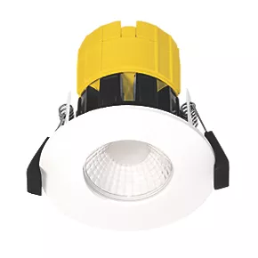 Luceco Dim2Warm FType Fixed Fire Rated LED Downlight White 6W 460lm 3 Luceco Dim2Warm FType Fixed Fire Rated LED Downlight White 6W 460lm