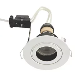 LAP Cast Baffle Tilt Anti-Glare Recessed Downlight White
