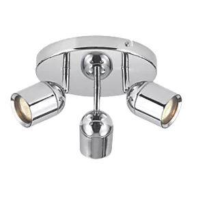Lens Cylinder 3-Light Bathroom Spotlight Chrome 3 Lens Cylinder 3-Light Bathroom Spotlight Chrome