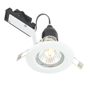 LAP Fixed Mains Voltage Downlight Gloss White 3 LAP Fixed Mains Voltage Downlight Gloss White
