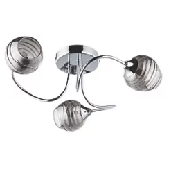 Quay Design Leonie LED 3-Light Semi-Flush Ceiling Light Chrome 6W 200lm 11 Quay Design Leonie LED 3-Light Semi-Flush Ceiling Light Chrome 6W 200lm -Indoor Lighting Sales Store 837VH A3