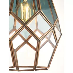 Quay Design Thames Antique Brass Metal & Glass Cage Pendant Shade 11 Quay Design Thames Antique Brass Metal & Glass Cage Pendant Shade -Indoor Lighting Sales Store 843VG A3