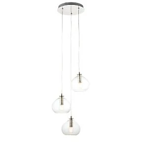 Quay Design Willow 3-Light Cluster Pendant Bright Nickel 6 Quay Design Willow 3-Light Cluster Pendant Bright Nickel - Image 4