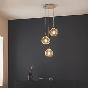 Quay Design Willow 3-Light Cluster Pendant Bright Nickel 8 Quay Design Willow 3-Light Cluster Pendant Bright Nickel - Image 6