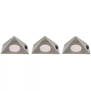 LAP Triangular LED CCT Cabinet Downlight Satin Nickel 15W 3 x 400lm 3 Pack 3 LAP Triangular LED CCT Cabinet Downlight Satin Nickel 15W 3 x 400lm 3 Pack