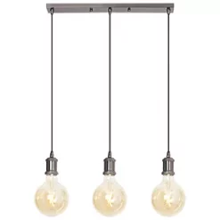4lite WiZ Connected LED 3-Way Bar Smart Pendant Light Blackened Silver 6.5W 720lm