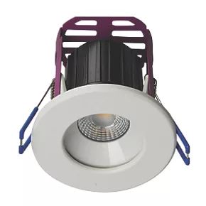Robus Ramada Fixed Fire Rated LED Downlight White / Brushed Chrome 7W 640lm 3 Robus Ramada Fixed Fire Rated LED Downlight White / Brushed Chrome 7W 640lm