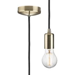 Knightsbridge 8270LAB Contemporary Long Pendant Antique Brass