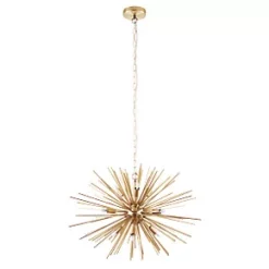 Quay Design Peacock LED 9-Light Ceiling Light Satin Brushed Gold 18W 200lm 11 Quay Design Peacock LED 9-Light Ceiling Light Satin Brushed Gold 18W 200lm -Indoor Lighting Sales Store 956VH A3
