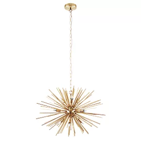 Quay Design Peacock LED 9-Light Ceiling Light Satin Brushed Gold 18W 200lm 6 Quay Design Peacock LED 9-Light Ceiling Light Satin Brushed Gold 18W 200lm - Image 4