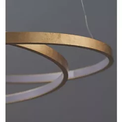 Quay Design Hoops LED Ceiling Pendant Light Gold Leaf 32W 1400lm 13 Quay Design Hoops LED Ceiling Pendant Light Gold Leaf 32W 1400lm -Indoor Lighting Sales Store 967VG A5