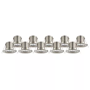 LAP Cosmoseco Fixed Fire Rated LED Downlight Satin Nickel 5.8W 450lm 10 Pack 3 LAP Cosmoseco Fixed Fire Rated LED Downlight Satin Nickel 5.8W 450lm 10 Pack